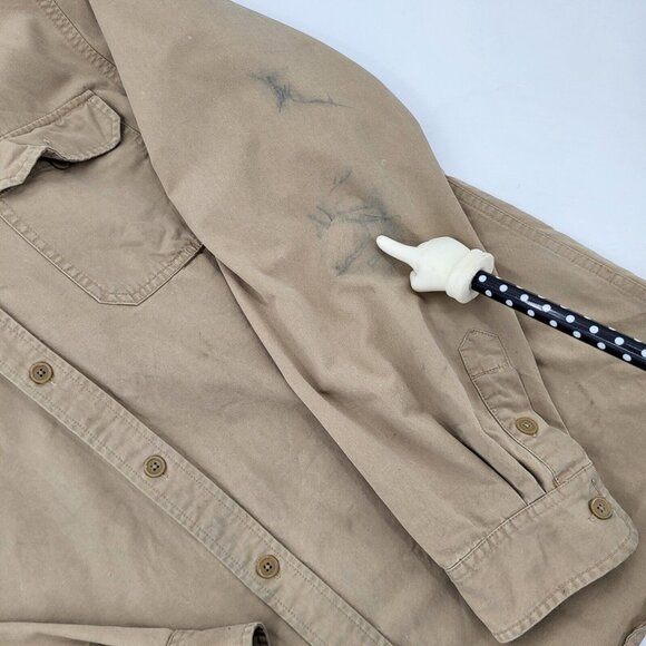 DENIM & SUPPLY RALPH LAUREN Shirt Jacket Mens XXL Tan With Hoodie - Picture 4 of 11